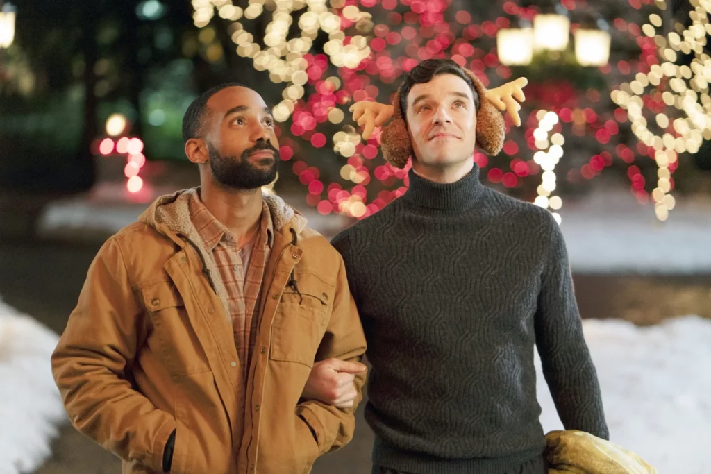 5 Christmas Gay Movies to Match Your Holiday Mood 1 Single All The Way, Gay Movie, Gay Movie Reviews, Gay Movies, Gay Movies, Holiday Mood, Festive Film Recommendations, Christmas Gay Movies